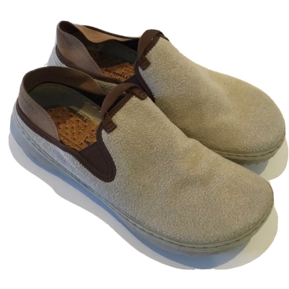 Merrill Shoes Womens  Size 11 Soft Sided Slip-on House Shoes Tan